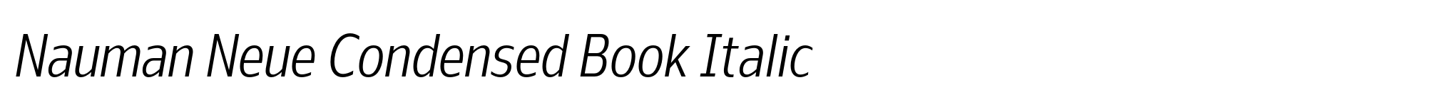 Nauman Neue Condensed Book Italic image